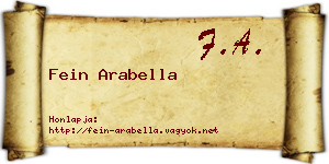 Fein Arabella névjegykártya